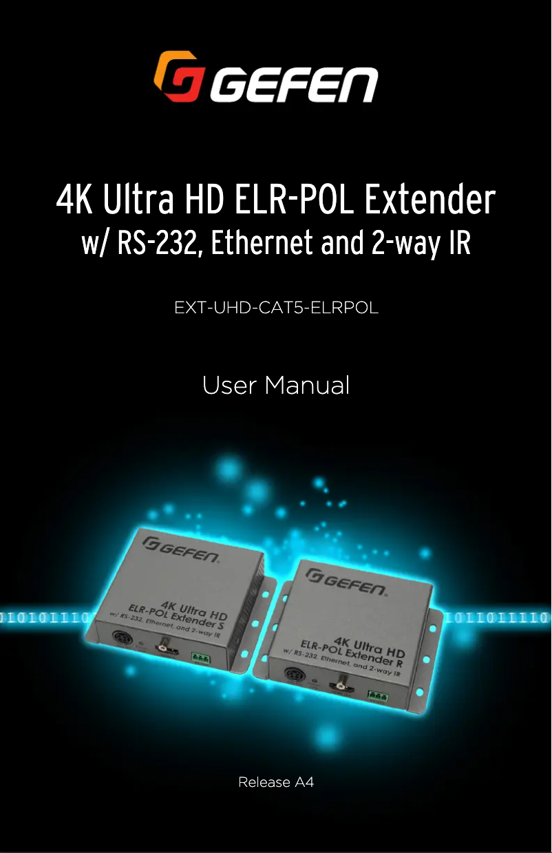 Imagen de la primera página del manual del dispositivo EXT-UHD-CAT5