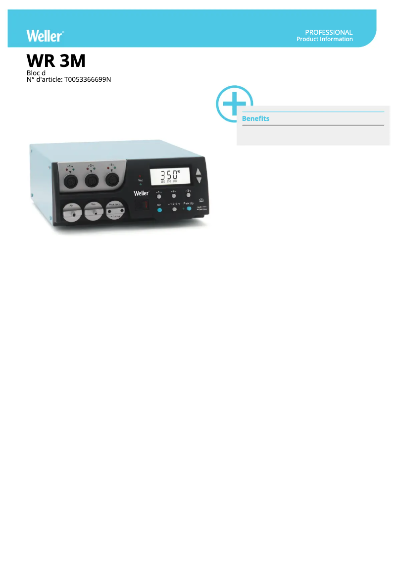Page n°1 - Fiche technique Weller WR 3M