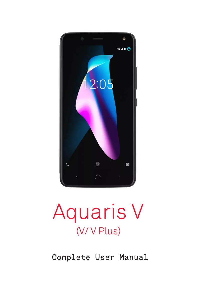 Image de la première page du manuel de l'appareil Aquaris V