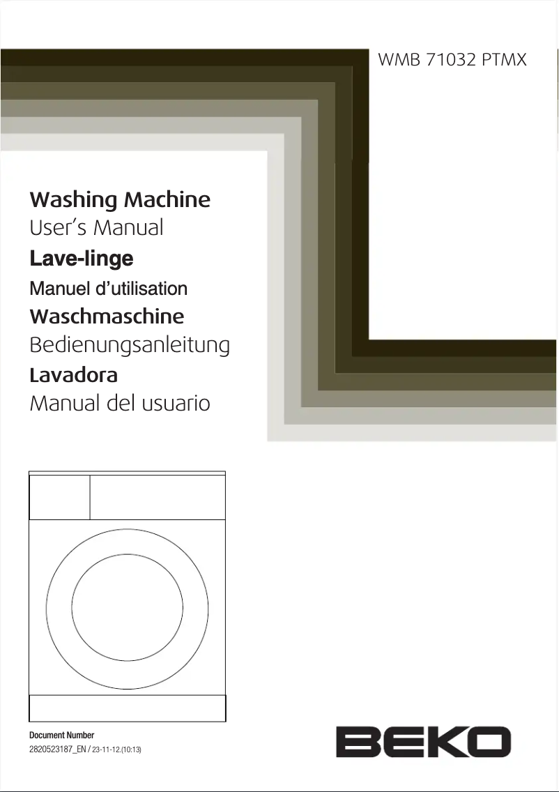 Image de la première page du manuel de l'appareil WMB 71032 PTMX