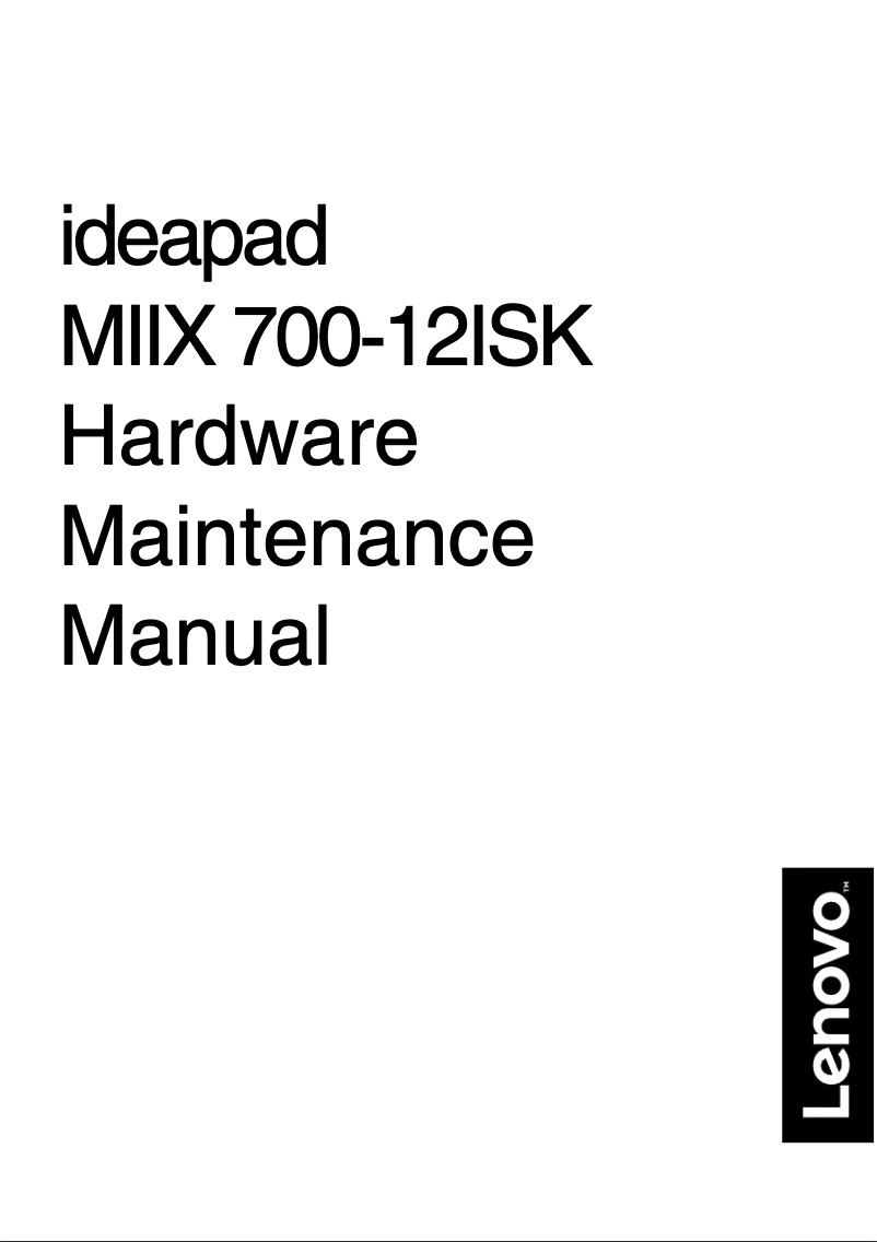 Image de la première page du manuel de l'appareil IdeaPad Miix 700