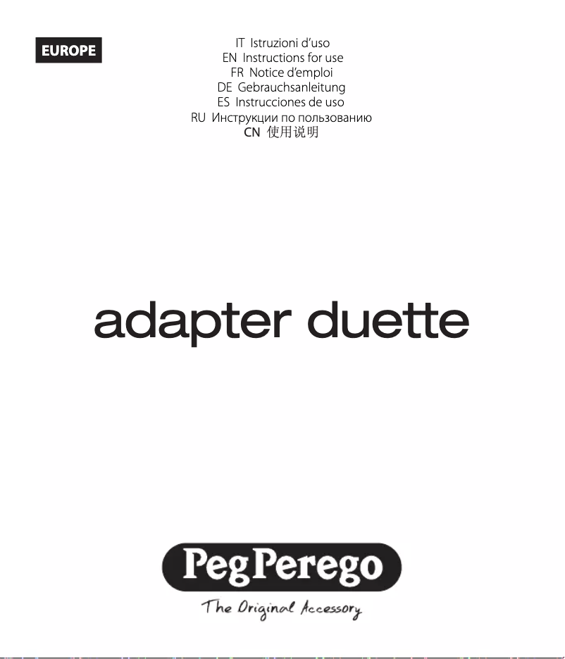 Image de la première page du manuel de l'appareil Adapter duette