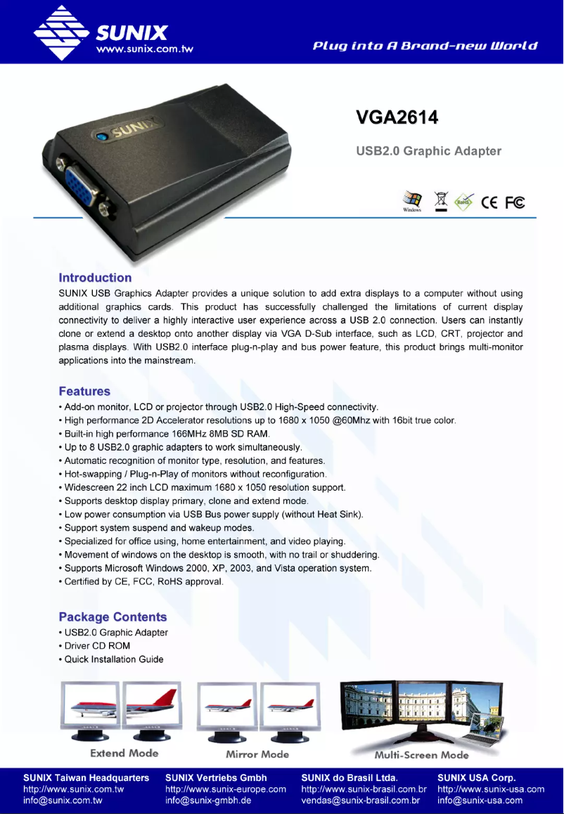 Image de la première page du manuel de l'appareil VGA2614