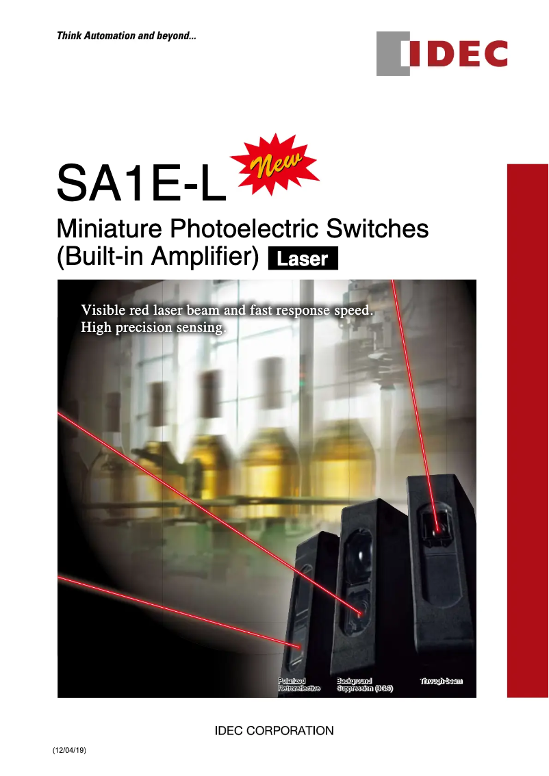 Page 1 de la notice Manuel utilisateur Idec SA1E-LTP3-2M