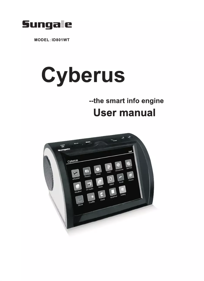 Image de la première page du manuel de l'appareil Cyberus ID801WT