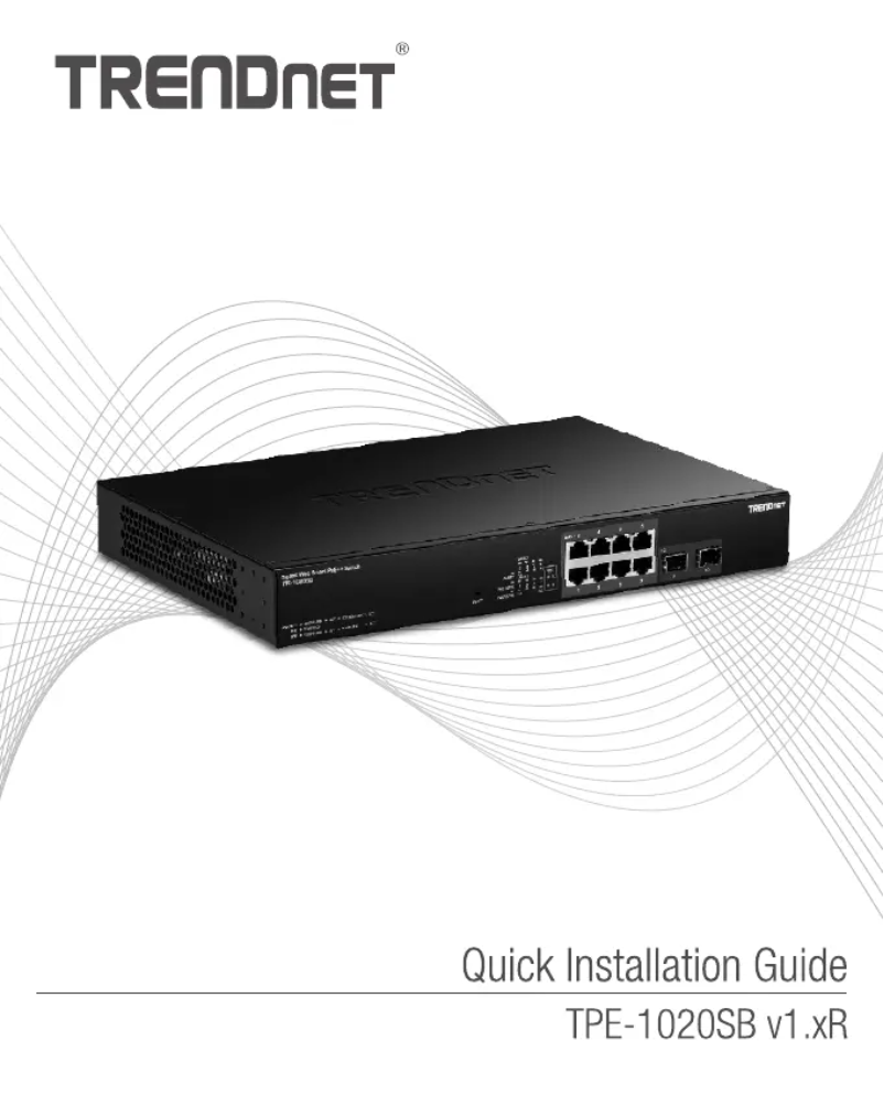 Image de la première page du manuel de l'appareil TPE-1020SB