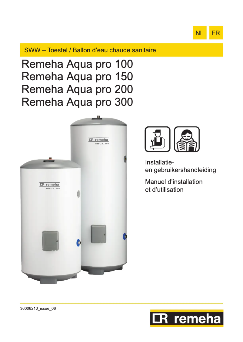 Page n°1 - Manuel utilisateur Remeha Aqua pro 200