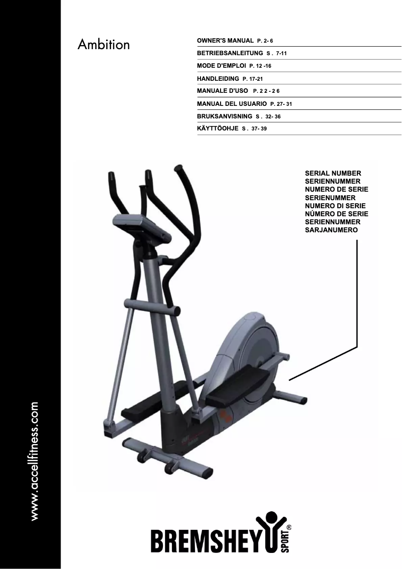 Image de la première page du manuel de l'appareil Orbit Ambition 16