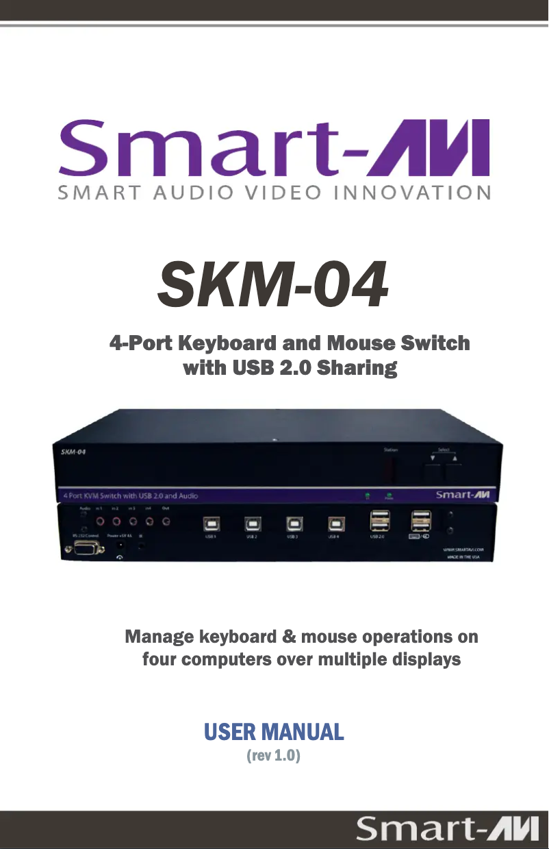 Page 1 de la notice Manuel utilisateur Smart-AVI SKM-04