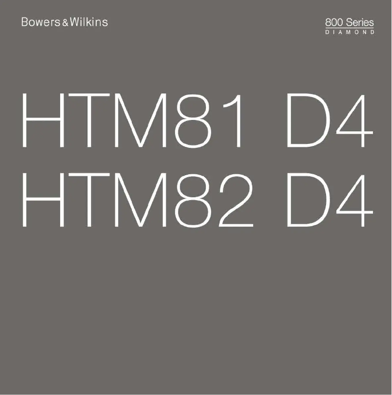 Página 1 del manual Manual de usuario Bowers & Wilkins HTM81 D4