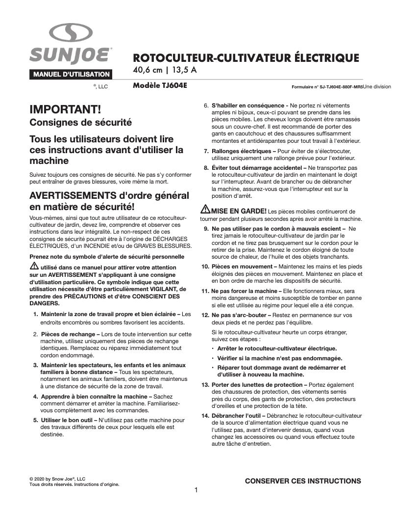 Image de la première page du manuel de l'appareil BDL-A0046