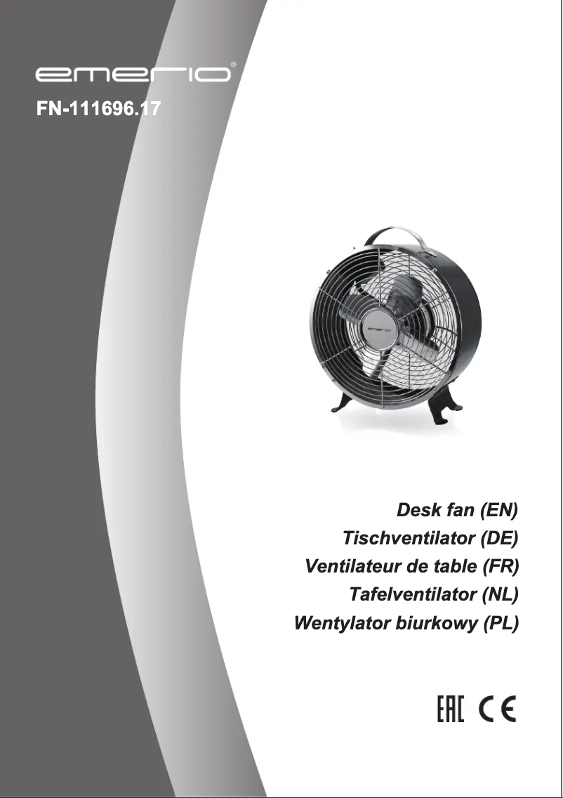 Page 1 de la notice Manuel utilisateur Emerio FN-111696.17
