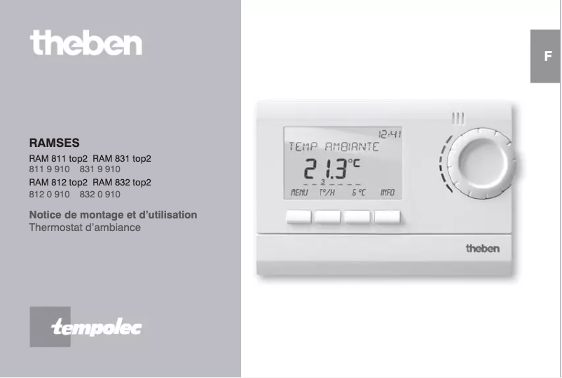 Image de la première page du manuel de l'appareil RAM 812 top2