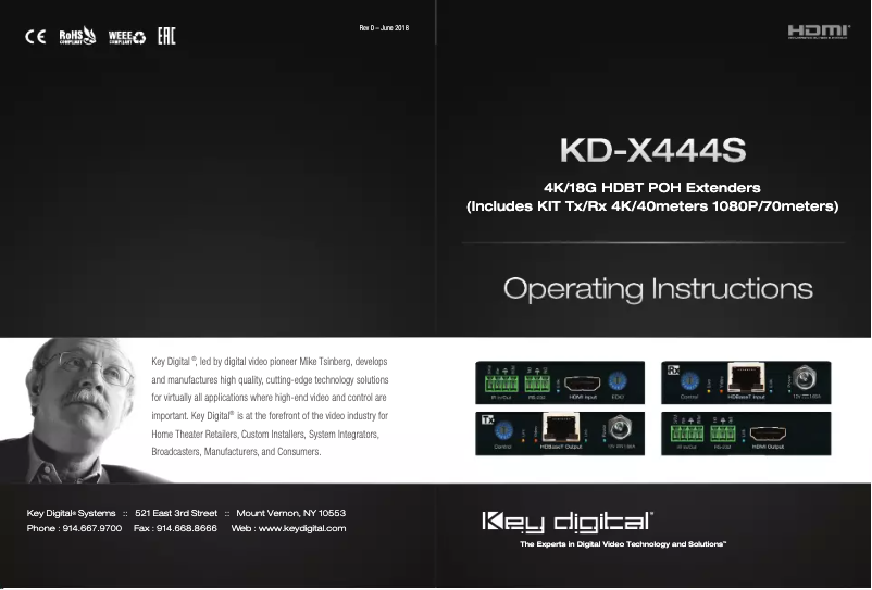 Page n°1 - Manuel utilisateur Key Digital KD-X444S