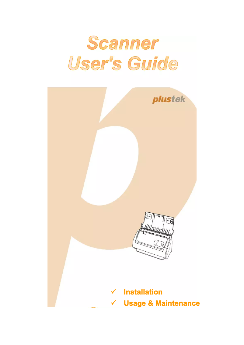 Page n°1 - Manuel utilisateur Plustek Smart Office PS282