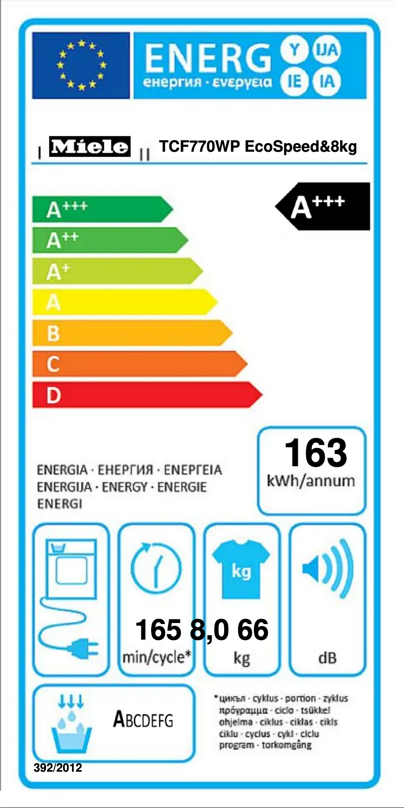 Page n°1 - Manuel utilisateur Miele TCF770WP
