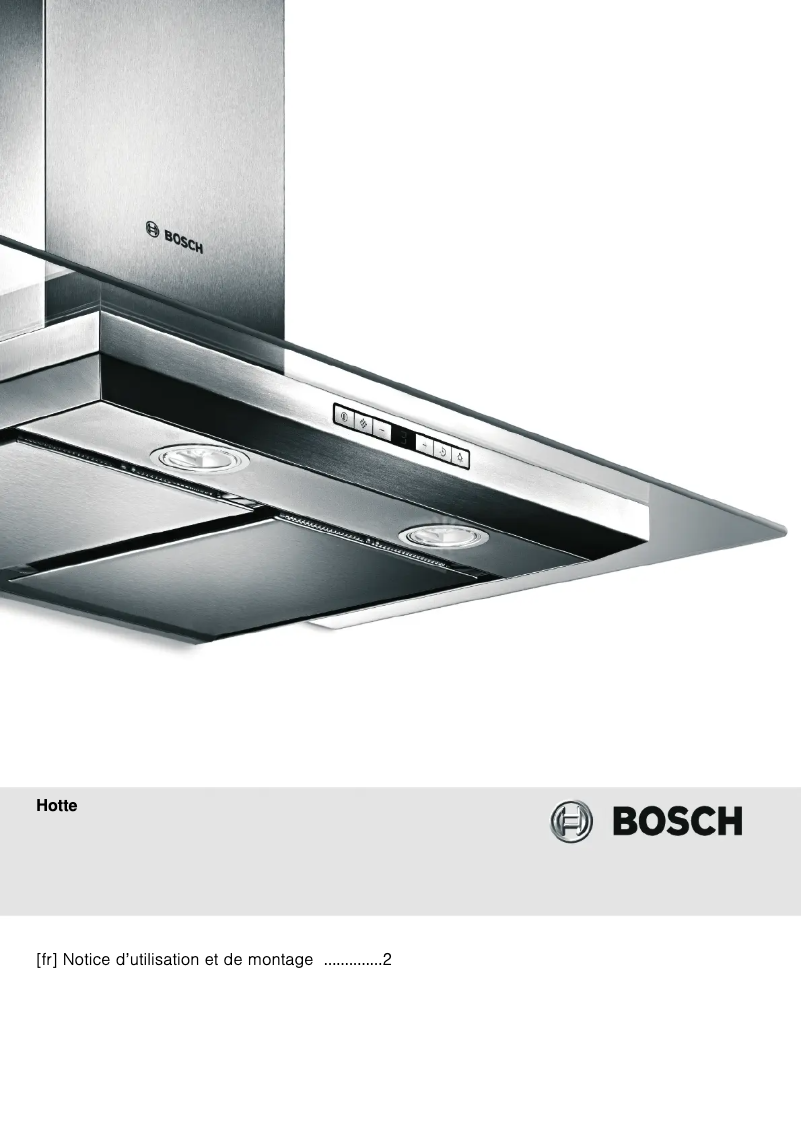 Page 1 de la notice Manuel utilisateur Bosch DWB09E752