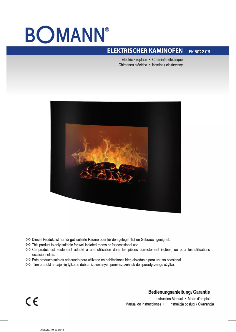Page n°1 - Manuel utilisateur Bomann EK 6022 CB