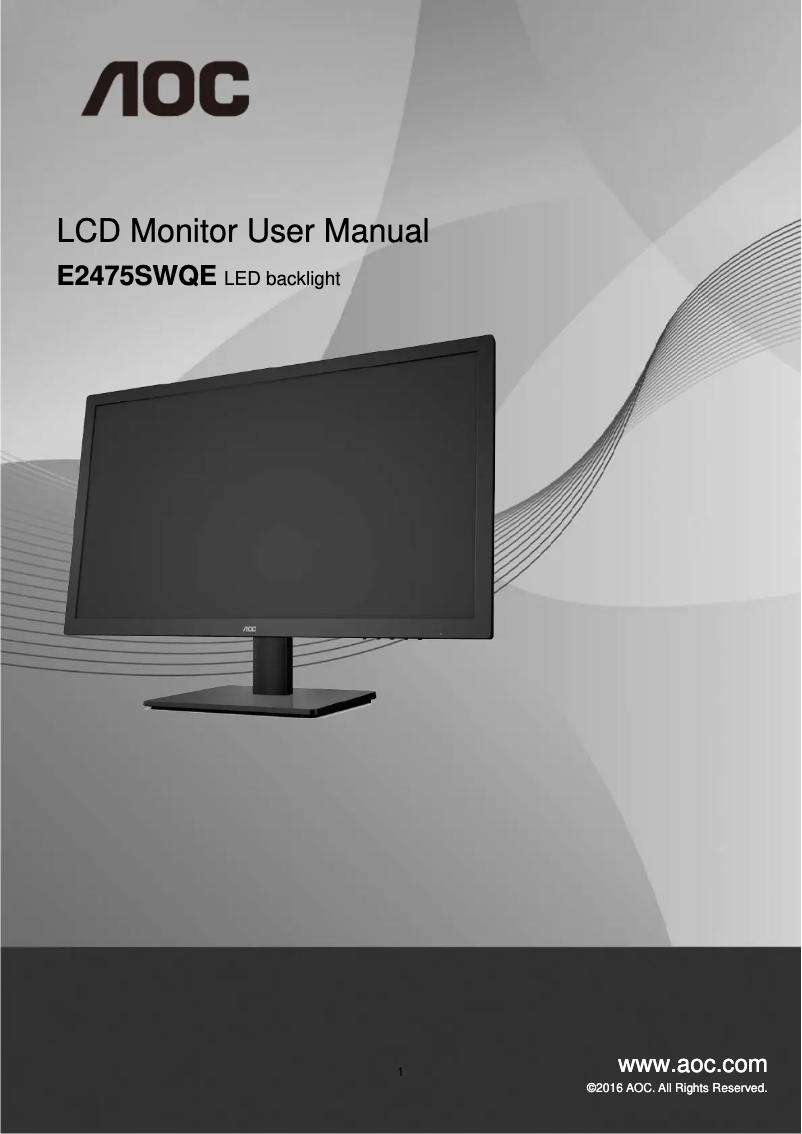 Página 1 del manual Manual de usuario AOC Essential-line E2475SWQE
