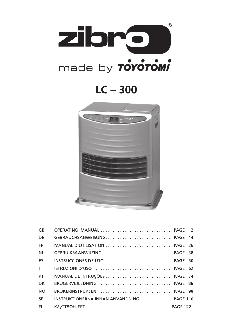 Page n°1 - Manuel utilisateur Zibro LC 300