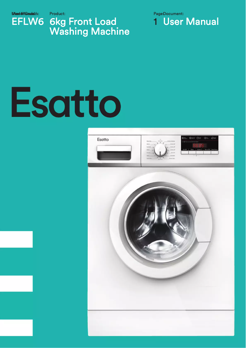Page 1 de la notice Manuel utilisateur Esatto EFLW6
