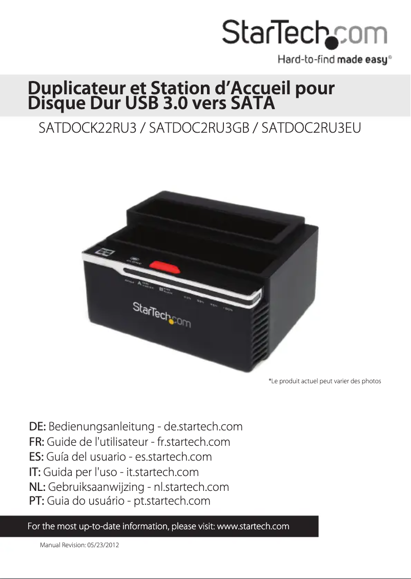 Image de la première page du manuel de l'appareil SATDOCK22RU3