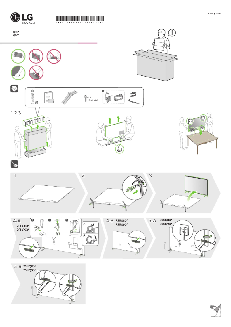 Image de la première page du manuel de l'appareil 75UQ9000PSD