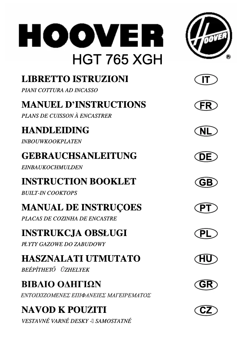 Image de la première page du manuel de l'appareil HGT 765 XGH