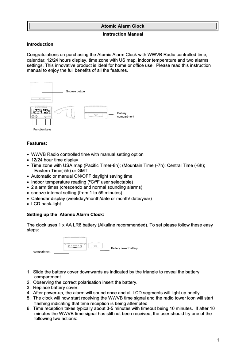 Page n°1 - Manuel utilisateur La Crosse Technology WT-2100