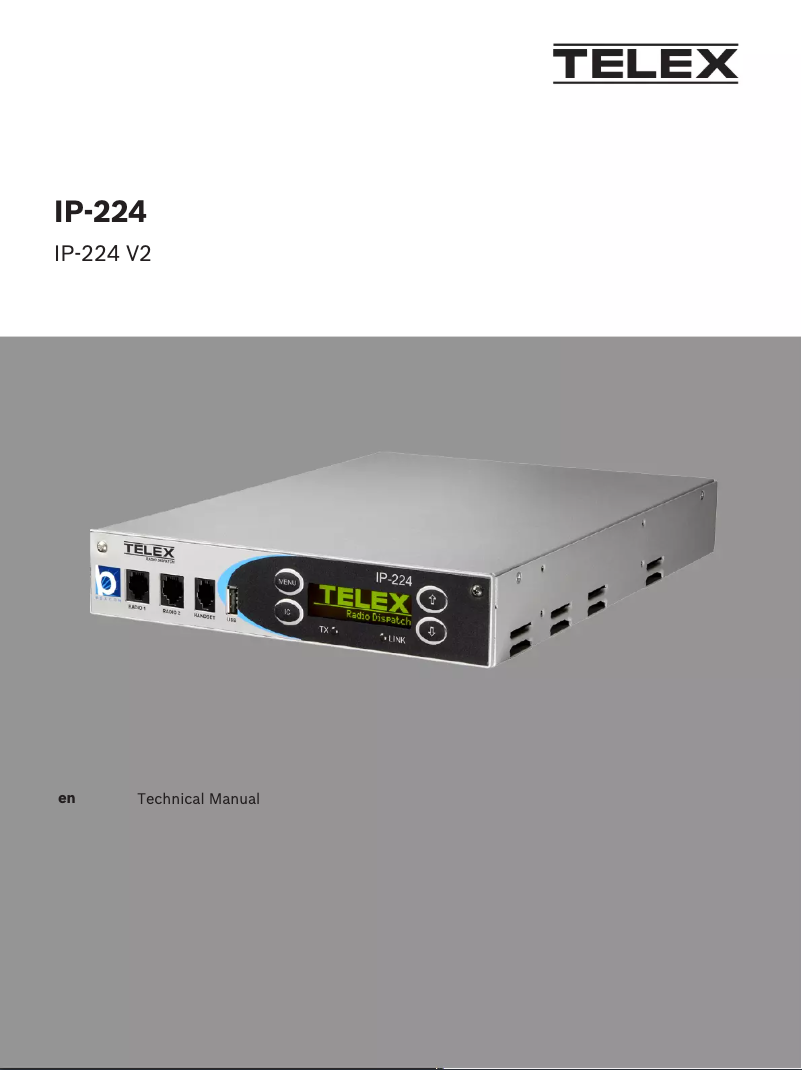Image de la première page du manuel de l'appareil IP-224