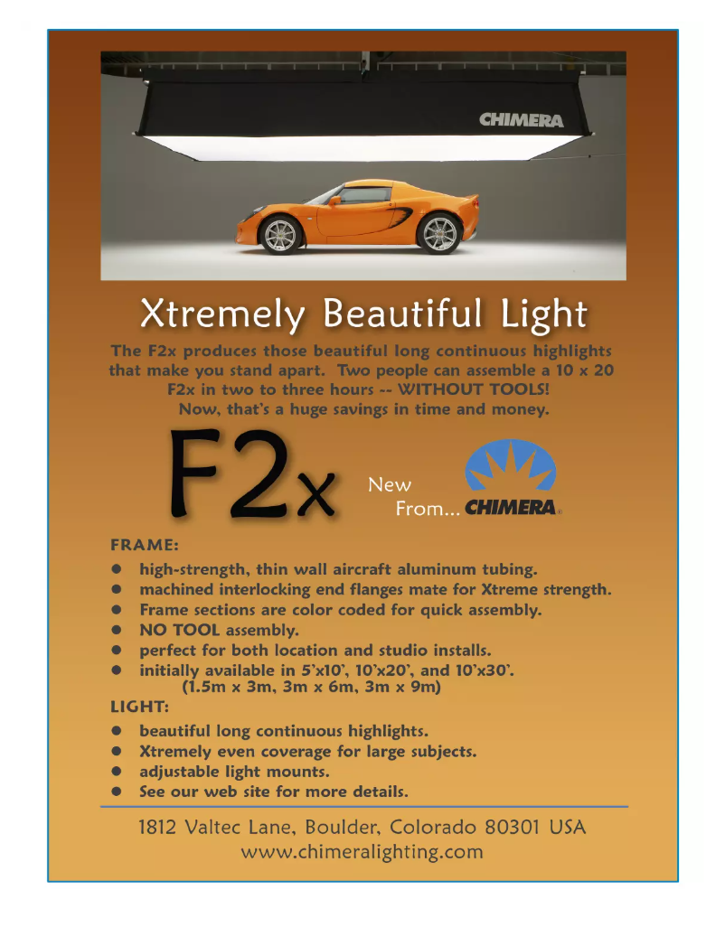 Page n°1 - Manuel utilisateur Chimera F2X