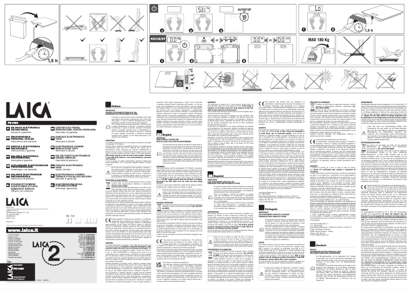 Page 1 de la notice Manuel utilisateur Laica PS1080