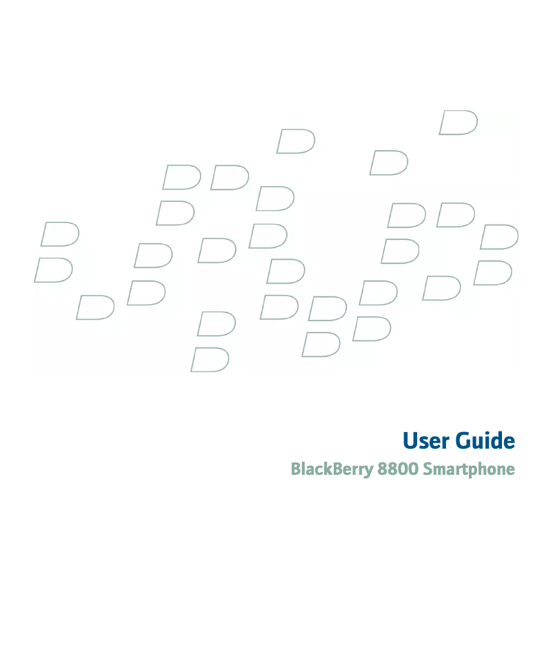 Page n°1 - Manuel utilisateur BlackBerry 8800