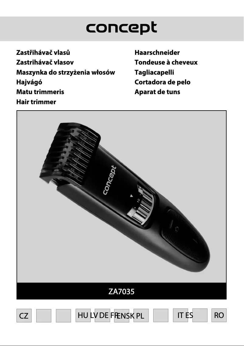 Page 1 de la notice Manuel utilisateur Concept ZA7035