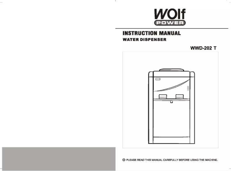 Page n°1 - Manuel utilisateur Wolf Power WWD-202 T