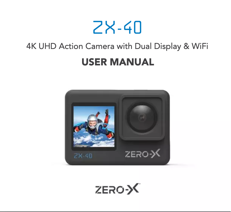 Image de la première page du manuel de l'appareil ZX-40