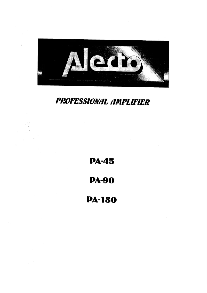 Página 1 del manual Manual de usuario Alecto PA-90