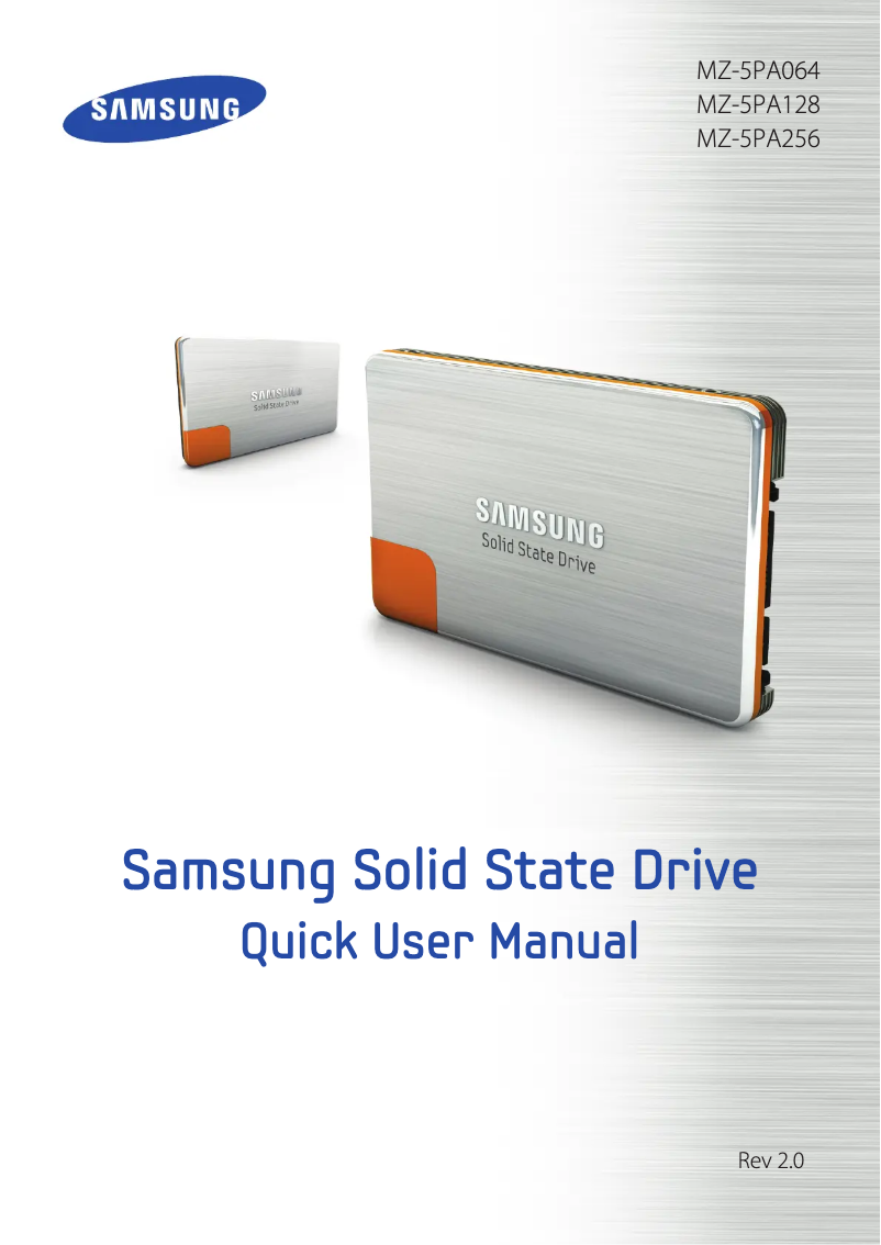 Page n°1 - Manuel utilisateur Samsung MZ-5PA128