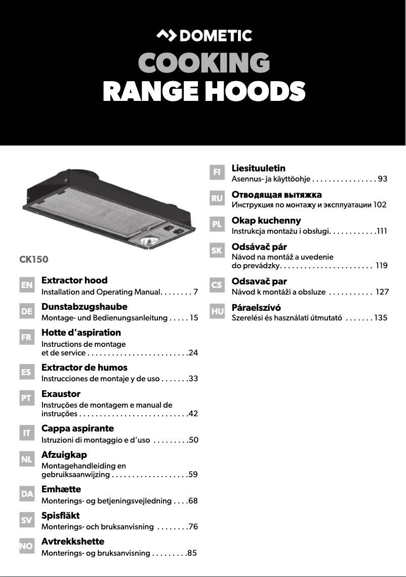 Image de la première page du manuel de l'appareil CK150