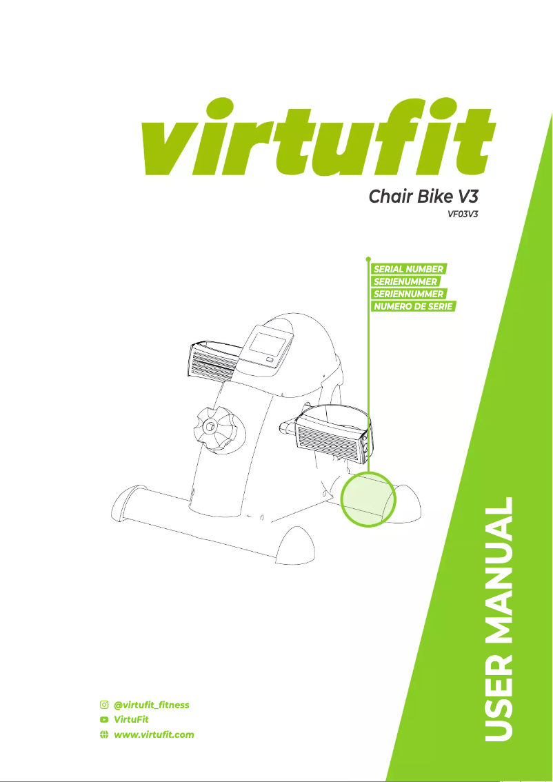 Página 1 del manual Manual de usuario VirtuFit Chair Bike V3