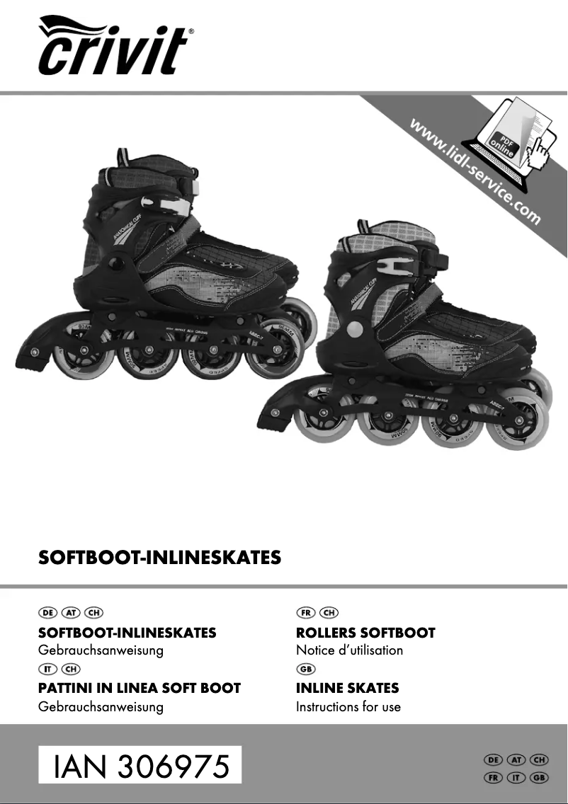 Page 1 de la notice Manuel utilisateur Crivit IAN 306975