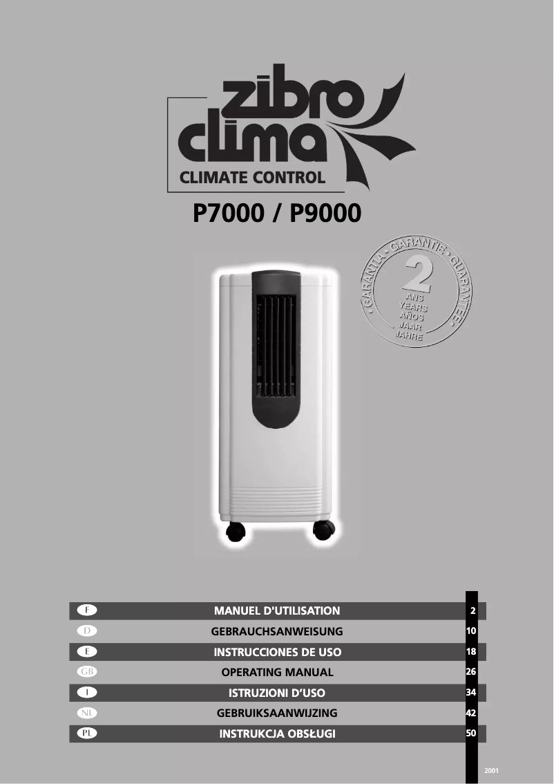 Page 1 de la notice Manuel utilisateur Zibro P 7000