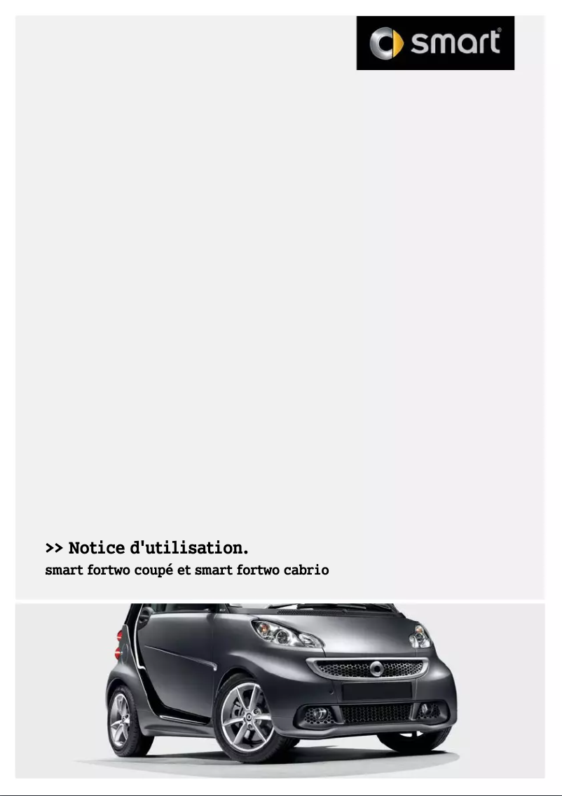 Image de la première page du manuel de l'appareil Fortwo cabrio (2014)