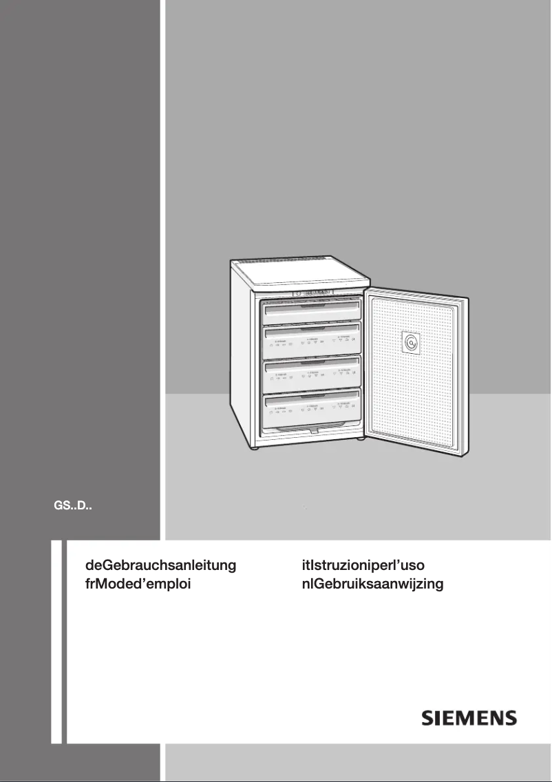 Page n°1 - Manuel utilisateur Siemens GS16VPW30