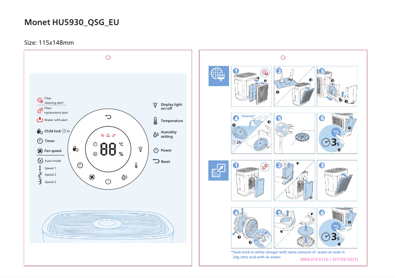 Page 1 de la notice Guide de démarrage rapide Philips NanoCloud HU5930