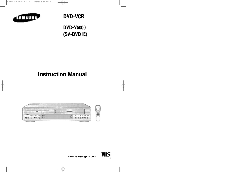 Page n°1 - Manuel utilisateur Samsung SV-DVD1