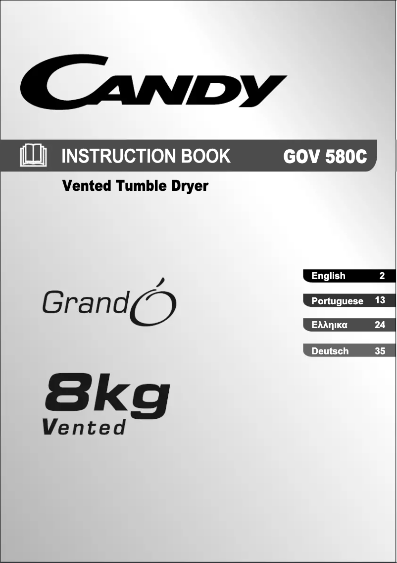 Page 1 de la notice Manuel utilisateur Candy GOV 580 C-S