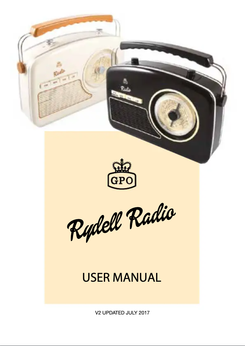 Page n°1 - Manuel utilisateur GPO Rydell