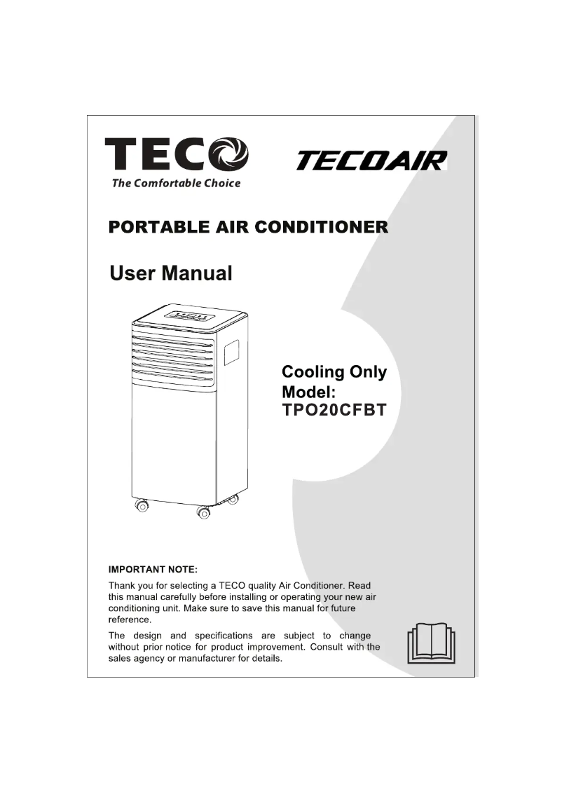 Page n°1 - Manuel utilisateur Teco TPO20CFBT