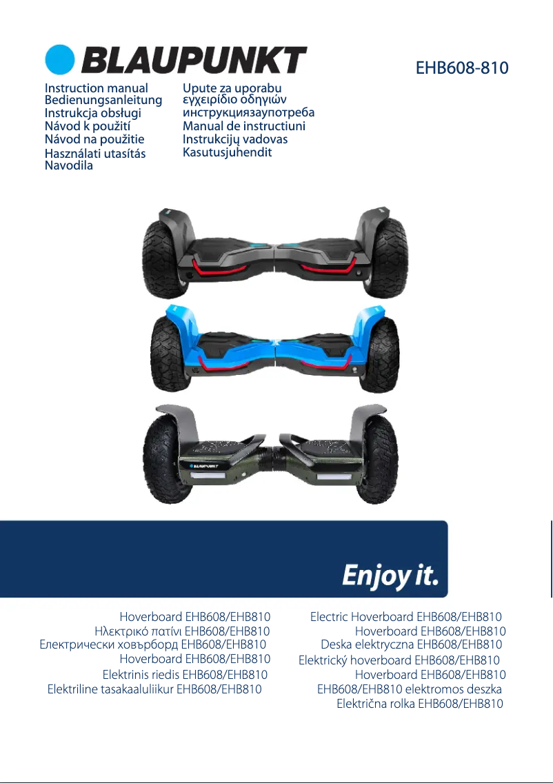 Image de la première page du manuel de l'appareil EHB608BL